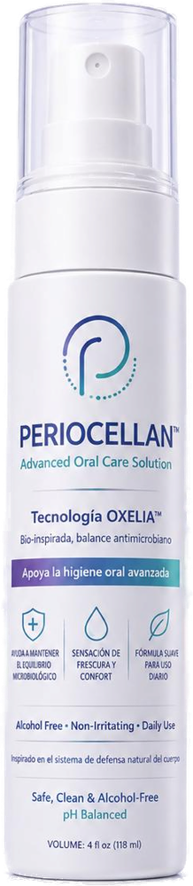 Frasco de PerioCellan™ enjuague bucal de 118 ml con dosificador spray